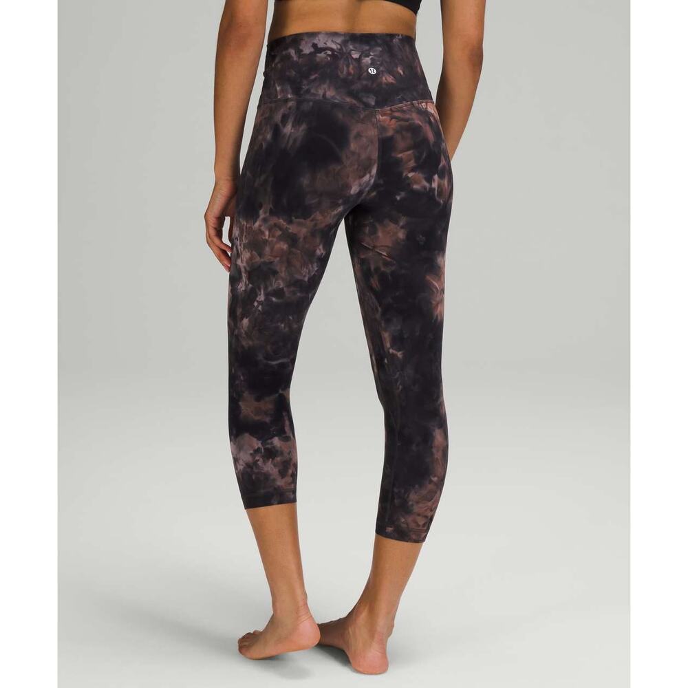 Like New Lululemon 21" Align Diamond Dye Graphite Grey Pink Leggings Sz 20